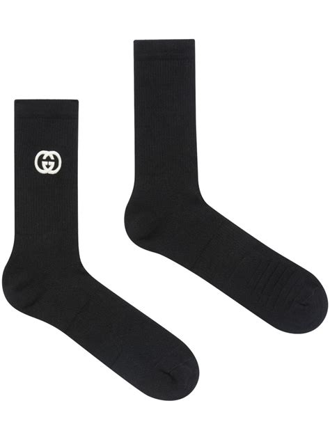 gucci nterlocking g cotton socks|gucci ankle socks women's.